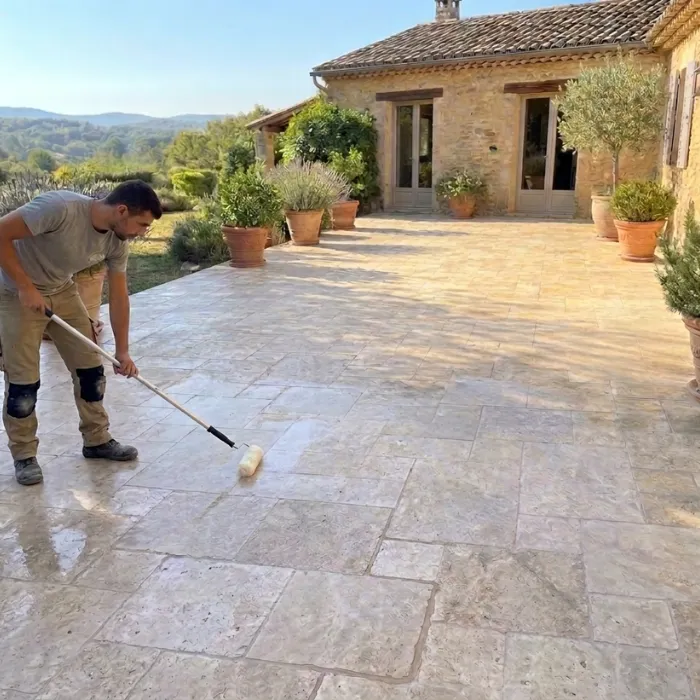 Imperméabilisation d’une terrasse en pierre